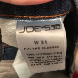 Joe Jeans classic fit 31x30